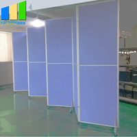 Paravent pliable portable avec roulettes pour salles de réunion de bureau et espaces de confidentialité temporaires