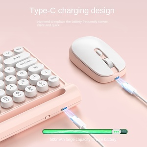 K220 Edición inalámbrica de tres modos con retroiluminación RGB de 78 teclas para teclado <span class=keywords><strong>Bluetooth</strong></span> Juego de ratón de chica de oficina para teléfono móvil y - Product Image 4