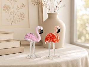Tiny Glass World Adornos de Cristal Hechos a Mano con Forma de Pájaro, Estilo Art Deco, Modernos, de Lujo Ligero, para Bautizo y Aniversario - Product Image 4