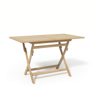 Table de patio pliante en teck 47,2 x 27,6 x 29,5 Meubles d'extérieur Design contemporain - Product Image 1