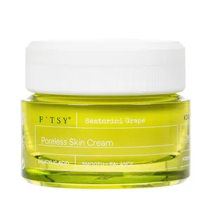 Creme hidratante personalizado para pele sensível, hidratante facial com extrato de uva verde, creme facial para mulheres