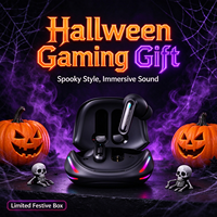 Écouteurs intra-auriculaires stéréo sans fil TWS 2027, étanches IPX5, Bluetooth 6.0, avec éclairage RGB pour le gaming, connectivité Type-C, pour le sport