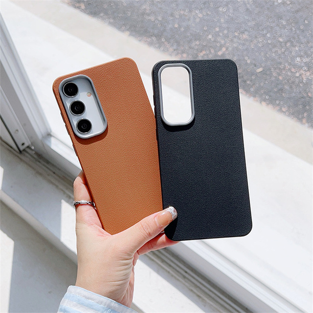 Shockproof Luxury Leather TPU Magnetic Wireless Charging Phone Case for Samsung S25 S24 S23 S22 S21 Ultra Soft Cover