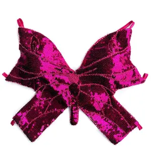 Восхитительный женский сексуальный блестящий клубный дизайн бабочки с подкладкой бюстгальтер топы