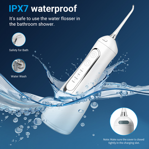 Irrigador Bucal Portátil Inalámbrico Recargable con Tanque de <span class=keywords><strong>Agua</strong></span>, 4 Modos de <span class=keywords><strong>Limpieza</strong></span> <span class=keywords><strong>Dental</strong></span> para Higiene - Product Image 3