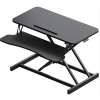 Table pour ordinateur portable pliable à double couche de conception moderne, réglable en hauteur, avec ressort à gaz, bureau debout, convertisseur de poste de travail