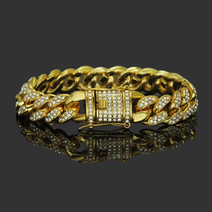 Hip Hop Explosive Diamond-encrusted Men's <b>Bracelet</b> - Product Image 2