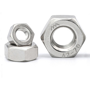 Nửa khóa hạt Hex Mứt hạt 304 A2 không gỉ M3 M4 M5 M6 M8 M10 M12 M14 M16 x 1.75 khổng lồ Hex <span class=keywords><strong>NUT</strong></span> - Product Image 4