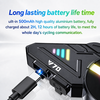Casque de moto 6.0 avec interphone bidirectionnel pour 2 personnes, éclairage RGB, connexion tierce partie, IP56, 15H d'autonomie