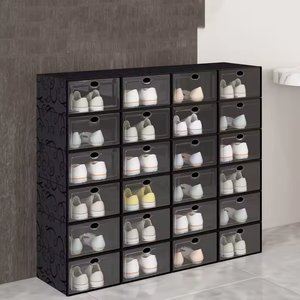 Portable <strong>Shoe</strong> <strong>Rack</strong> for Apartment DIY Modular Plastic Cabinet for <strong>Small</strong> Space Modern Macaron Color Organizer - Product Image 5