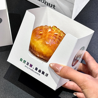 Boîtes d'emballage personnalisées pour donuts et sushis, en carton blanc recyclable de qualité alimentaire, pour pâtisseries, desserts, vente à emporter, boulangerie, vente en gros