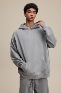 Sweat-shirt à capuche surdimensionné vintage lavé 480G en coton 100% avec logo personnalisé pour hommes, fabricant OEM - Product Image 3