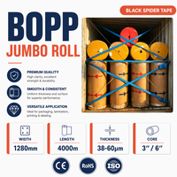 Premium BOPP-Klebeband Jumbo-Rolle 1280mm Mutterrolle Acryl-Klebstoff Transparentes Verpackungsband Maßgefertigte Größe Großhandel Fabrikpreis