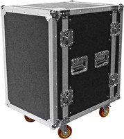 Flight case vertical 16U pour amplificateur DJ, 3/8 ATA300 avec roues