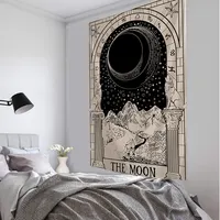202 Night Moon Tarot Wandteppich Mandala Wandteppich Home Decoration Tapisserie Psyche delische Hippies kostenlose Lieferung Wandbehang