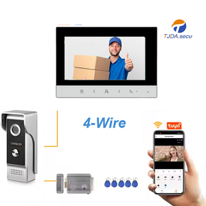 Tốt nhất bán 4 dây IP65 không thấm nước 7 inch biệt thự video Cửa Điện thoại căn hộ hệ thống <span class=keywords><strong>intercom</strong></span> với máy ảnh - Product Image 5