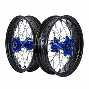 Jeu de roues de motocross 21" 19" en aluminium CNC pour <span class=keywords><strong>YZ</strong></span> <span class=keywords><strong>125</strong></span> <span class=keywords><strong>YZ</strong></span> 250 2008-2016, moyeux bleus, jantes noires, haute performance, pièces de jantes pour moto tout-terrain - Product Image 6