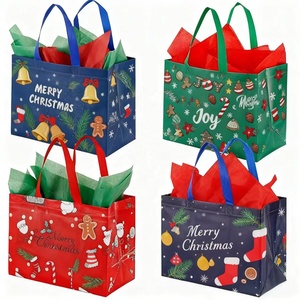 Tái Sử Dụng Bao Bì Không Thấm Nước Giáng Sinh Rpet PP Quà Tặng Tote Túi <span class=keywords><strong>Polypropylene</strong></span> Nhiều Lớp Không Dệt Mua Sắm Túi Với Biểu Tượng Tùy Chỉnh - Product Image 2