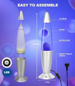 Hiện đại RGB tên lửa dung nham bảng lốc xoáy đèn vui mới lạ Pin hoạt động trang trí bên - Product Image 6