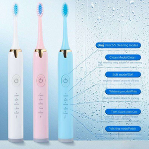 แปรงสีฟันไฟฟ้าไนลอนแบบใช้แล้วทิ้งสำหรับผู้ใหญ่ ขนแปรงนุ่ม ชาร์จไฟได้ ชุดสำหรับครอบครัว ใช้ในบ้าน ขายส่ง - Product Image 1