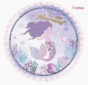 Vaisselle jetable Sirène Violette 2026 – Assiettes, gobelets et serviettes <span class=keywords><strong>La</strong></span> <span class=keywords><strong>Petite</strong></span> Sirène – Fournitures de fête d'anniversaire pour filles – Livraison directe - Product Image 5
