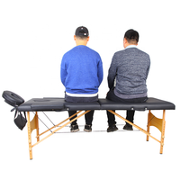 Nouvelle Table de Massage en Bois Ajustable, Pliable et Portable, Hauteur Réglable