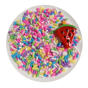 En gros Coloré Minuscule Argile Sprinkles Ornement Résine Dessin Animé Polymère Artisanat Charmes Slime Pastèque Thème Vendre Un Sac Pas Cher - Product Image 5