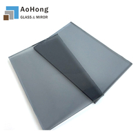 Feuille de verre teinté fumé/gris foncé de 4 mm, 5 mm, 6 mm, 8 mm