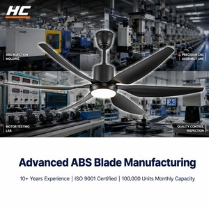 54/66 Inch Large Ceiling Fan with Lights and Remote - 5000CFM 60W BLDC Motor Silent 6-Speed Reversible Fan - Product Image 6