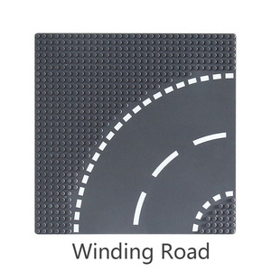 Placa Base de bloque de construcción 25,5x25,5 cm Compatible con las <span class=keywords><strong>principales</strong></span> marcas para modelos de carretera de tráfico, juego de ladrillos de accesorios DIY - Product Image 3