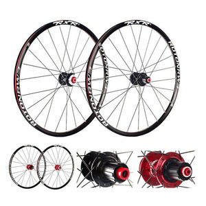 RXR — jeu de roues de <span class=keywords><strong>vtt</strong></span> en aluminium, <span class=keywords><strong>axe</strong></span> transversal 26, 27.5, 29 pouces, jante pour bicyclette de montagne, noir/rouge - Product Image 6