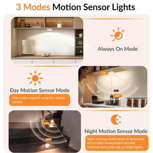 Under Cabinet Lighting,Rechargeable Motion <b>Sensor</b> Puck <b>Lights</b> with Remote,12 Color Temper Magnetic Stick on <b>Light</b> for Kitchen - Product Image 3