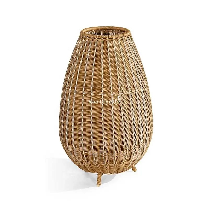 Lâmpada em rattan personalizada, lâmpada para decoração