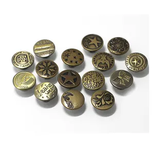 2023 New Product Magnetic Shank Wholesale Metal Alloy Brass Custom Button Jeans Pant Buttons For Clothes