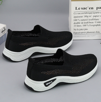 Chaussures de sport pour femmes en tissu tricoté respirant, couleurs variées, marque OBM