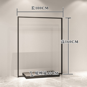 Quần Áo Cửa Hàng Lớp Phủ Màu Đen Kim Loại Treo Vải Kệ Trưng Bày Đứng Bán Lẻ Quần Áo Giá - Product Image 6