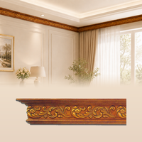 Moulure de corniche en polyuréthane sculptée en or antique Banruo pour la décoration intérieure de villas et d'hôtels