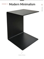 Pieds de table en fer noir en forme de C, robustes et modernes, avec finition mate lisse, pour table basse d'appoint de salon