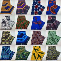 Kain Batik Brokat Afrika, Cetak Lilin, Tebal, Tenun, untuk Pakaian Sepak Bola Anak Laki-laki, Desain Bunga Afrika