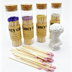 Venta al por Mayor de Fósforos de Seguridad de Vidrio Transparente con Etiqueta Kraft Personalizada con Logotipo, Fósforos de Madera para Tiendas de Velas, Hoteles, Cafés, Artículos de Aseo - Product Image 6
