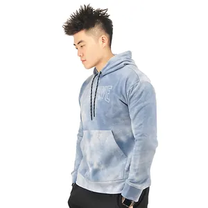 Hip hop high quality 100 cotton french terry hoodie wholesale tye dye pullover hoodies for men