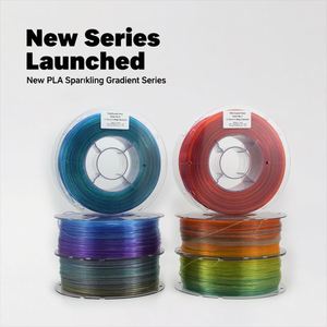 Filament PLA Lyjenny 1 kg/bobine 1,75 mm, série esthétique dégradée transparente scintillante, compatible imprimante 3D, longueur 330 m, sans bulles/sans - Product Image 4