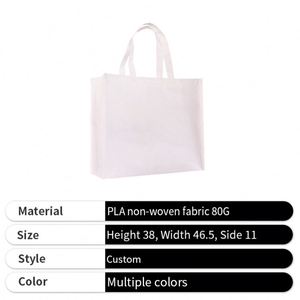 Biodegradable <b>Pla</b> Non Woven Eco Friendly Reusable Shopping Packaging Tote Bag With Handle - Product Image 4