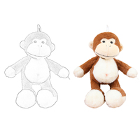 OEM Custom Made Soft Cotton Plush Animals Peluches de haute qualité Poupées pour usage domestique Porte-clés Accessoire pour anniversaires Vente en gros