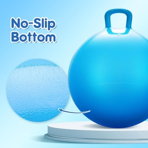 PVC Inflatable Hopper <b>Ball</b> with Handle 15 18 20 22 28 Inch for Kids <b>Bouncing</b> Jumping Garden Hopping Birthday or Christmas Party - Product Image 5