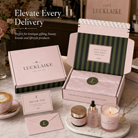Emballage cosmétique personnalisé, boîte à fermeture éclair pour l'emballage, boîtes d'expédition en carton ondulé avec logo