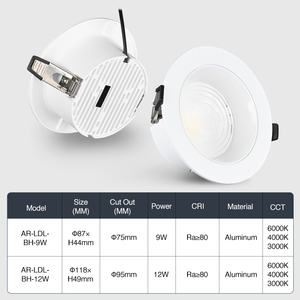 ไฟดาวน์ไลท์ LED แบบฝังบางเฉียบ พร้อมแสงสว่างนุ่มนวล เหมาะสำหรับพื้นที่ภายในบ้านและอาคารพาณิชย์ - Product Image 6