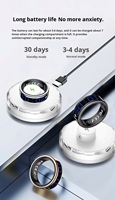 Anillo Inteligente Tasbih Zikr Steel 2026 para Musulmanes - Control por Aplicación, Pantalla OLED, Reloj Despertador, Carga Magnética, hasta 4 Días de Duración de la Batería