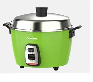 High Quality Keep Warm Electric Steamer Cooker 6 Cups Stainless Steel Green Color Rice Cooker