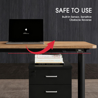 Cadre de bureau électrique réglable en hauteur en acier, double moteur, pied de table assis-debout, OEM, verrouillage enfant, sécurité anti-collision, montage facile